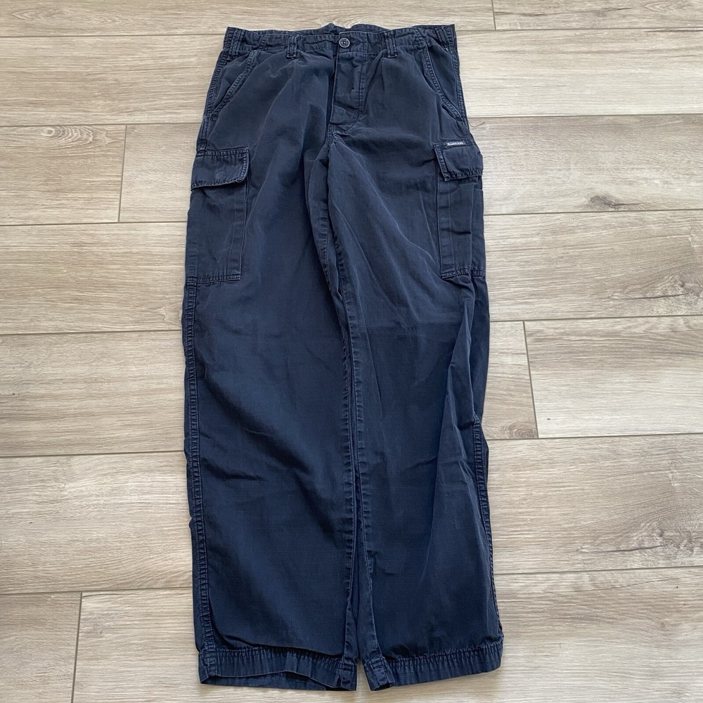 Diesel Ripstop Black Cargo Pants Mens Size 31x31 Skater Grunge Goth Straight Fit
